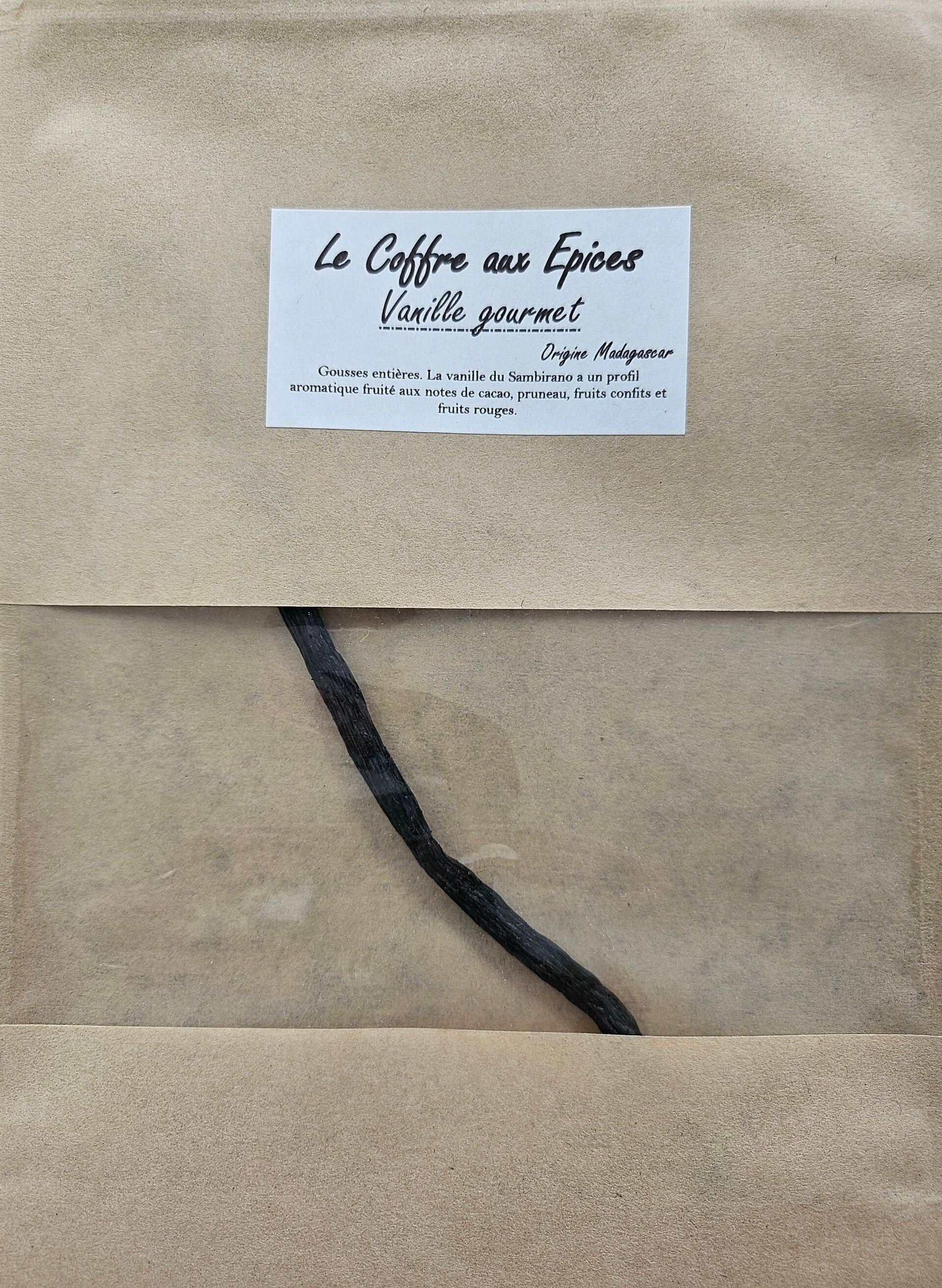 GOUSSE DE VANILLE X1, LE COFFRE AUX ÉPICES, origine Madagascar