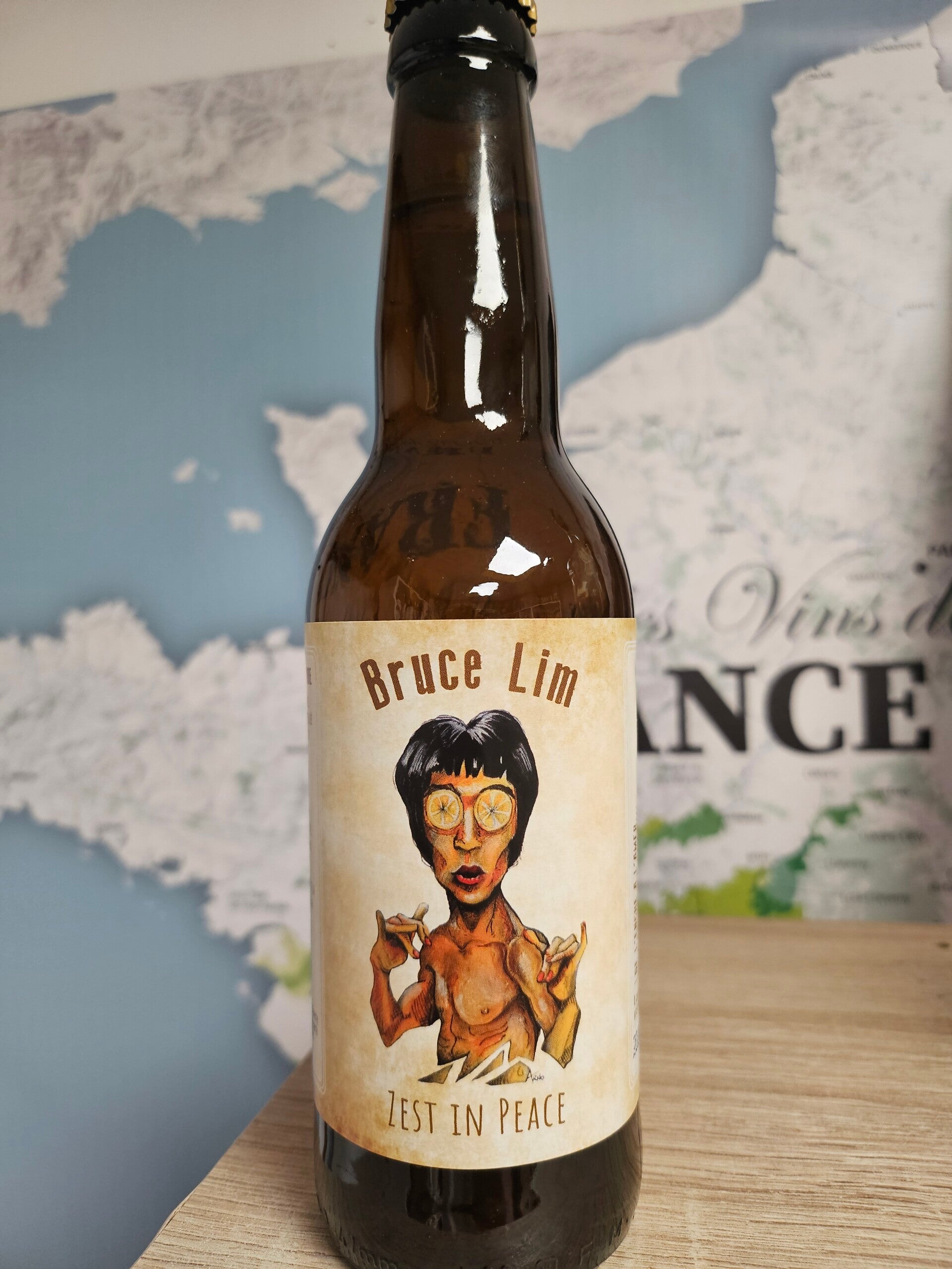 Bière blonde BRUCE LIM, Citron Gingembre, BRASSERIE DE L'IMPRIMERIE, 33cl  5%