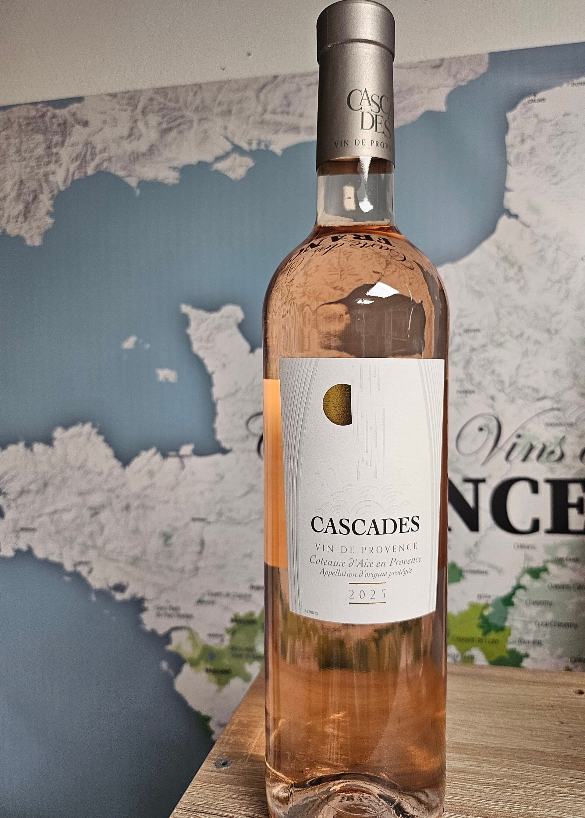 Vin rosé , AOP Coteaux d'Aix en Provence 2025, CASCADES, 75cl  12,5cl