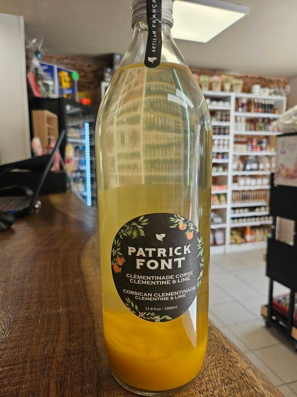 Clémentinade Corse, jus de Clémentine Corse et Jus de Citron Corse, Patrick FONT, artisan Français, 1 litre