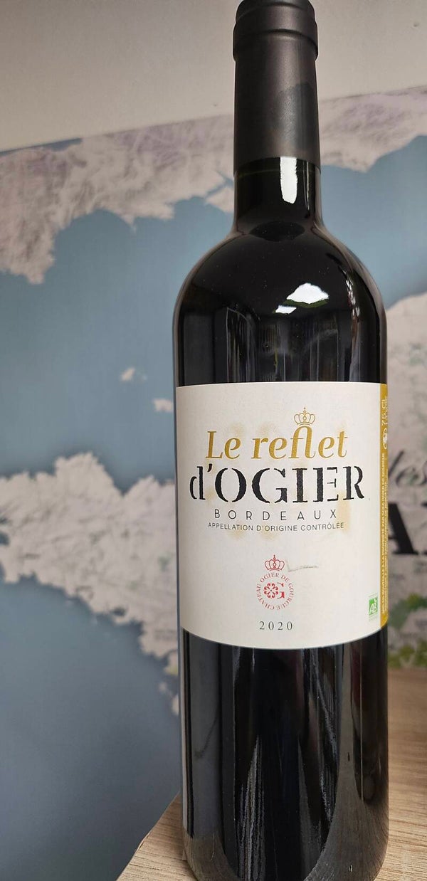 Vin rouge BIO BORDEAUX, Le Reflet d'OGIER, AOC 2020 Récoltant, 75cl  13,5%VOL