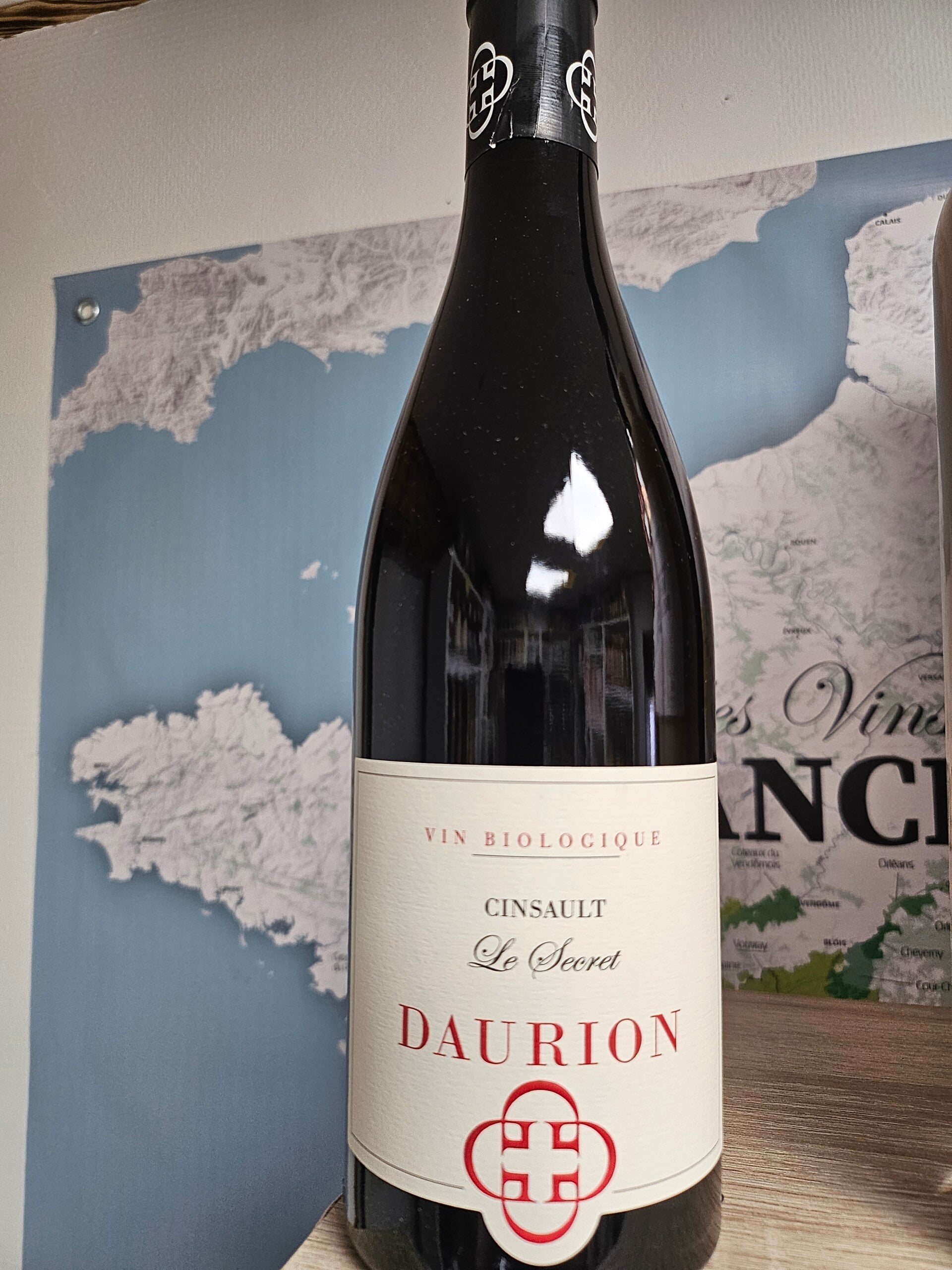 Vin rouge BIO, CINSAULT Le Secret DAURION, Récoltant, PAYS D'OC 2024, 750ml  11,5%