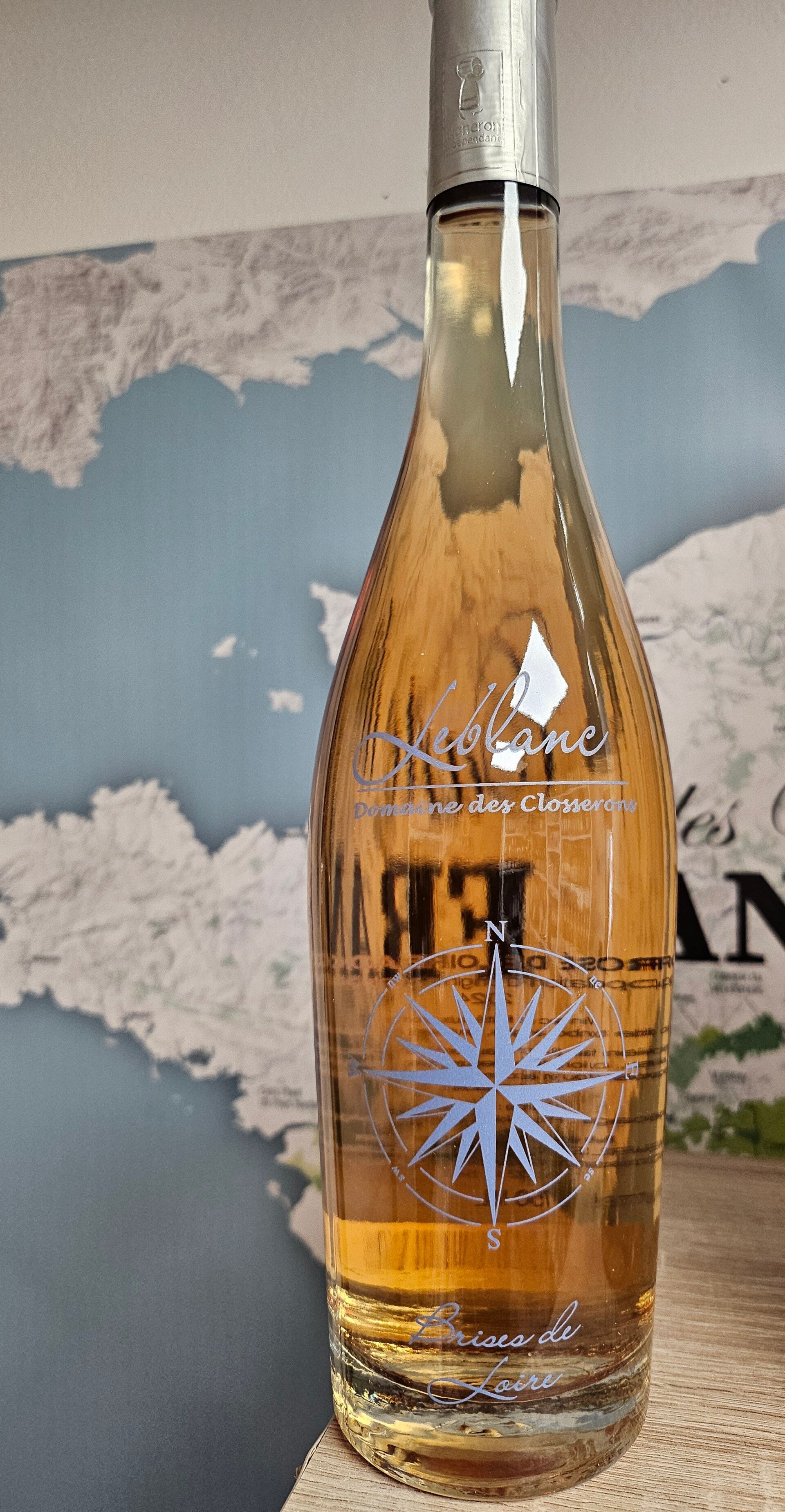 Vin Rosé Brises de Loire, Domaine des Closserons, AOC 2024, récoltant, cépages Pinot Noir, Cabernet Sauvignon, récoltant 750ml  12%VOL