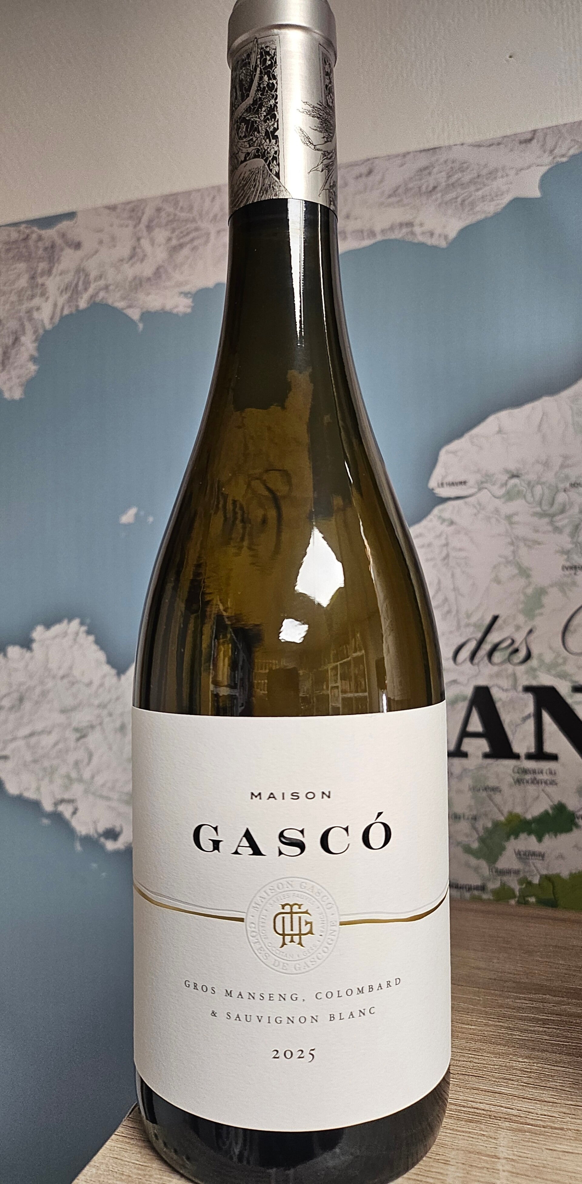Vin blanc moelleux, IGP Côtes de Gascogne 2025, Maison GASCO, cépages Gros Manseng, Colombard, Sauvignon blanc, 75cl  12%VOL
