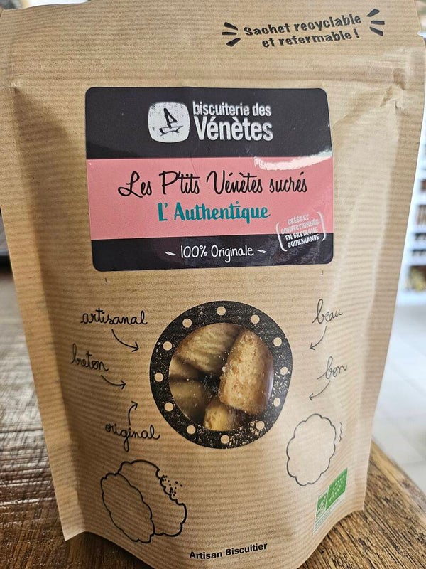 Les P'tits Vénètes sucrés BIO, 100% originale, BISCUITERIE DES VÉNÈTES, 125g