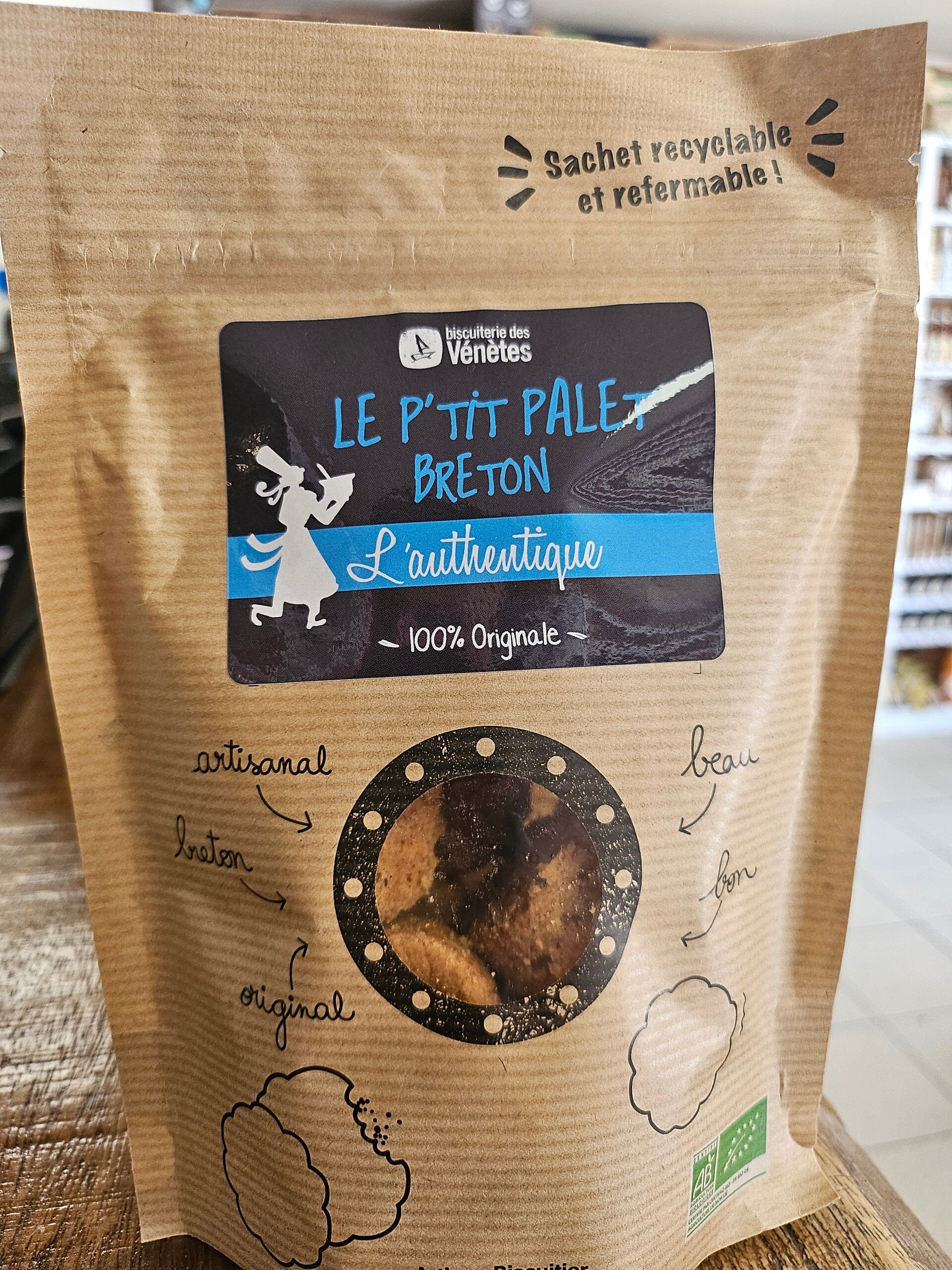 Le P'tit Palet BRETON, Biscuiterie des VÉNÈTES,  125g