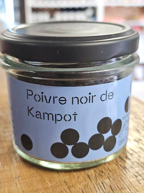 Poivre noir de Kampot, origine CAMBODGE IGP, Bisou salé, 60g