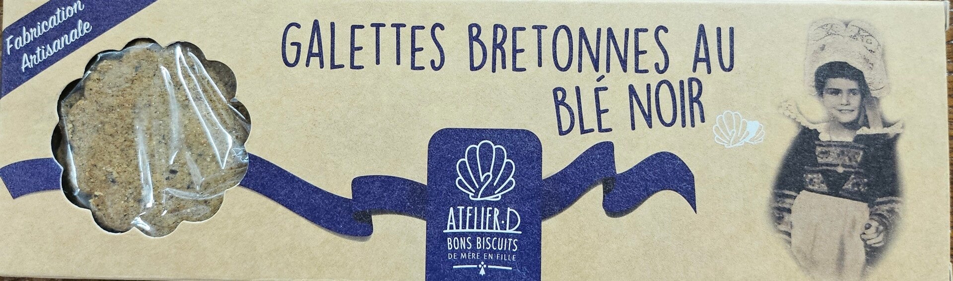 Galettes BRETONNES au blé noir, Biscuiterie ATELIER D,  120g