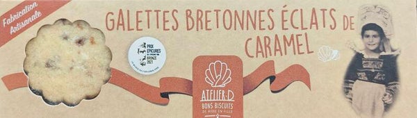 Galettes BRETONNE éclats de caramel, Biscuiterie ATELIER D, 120g