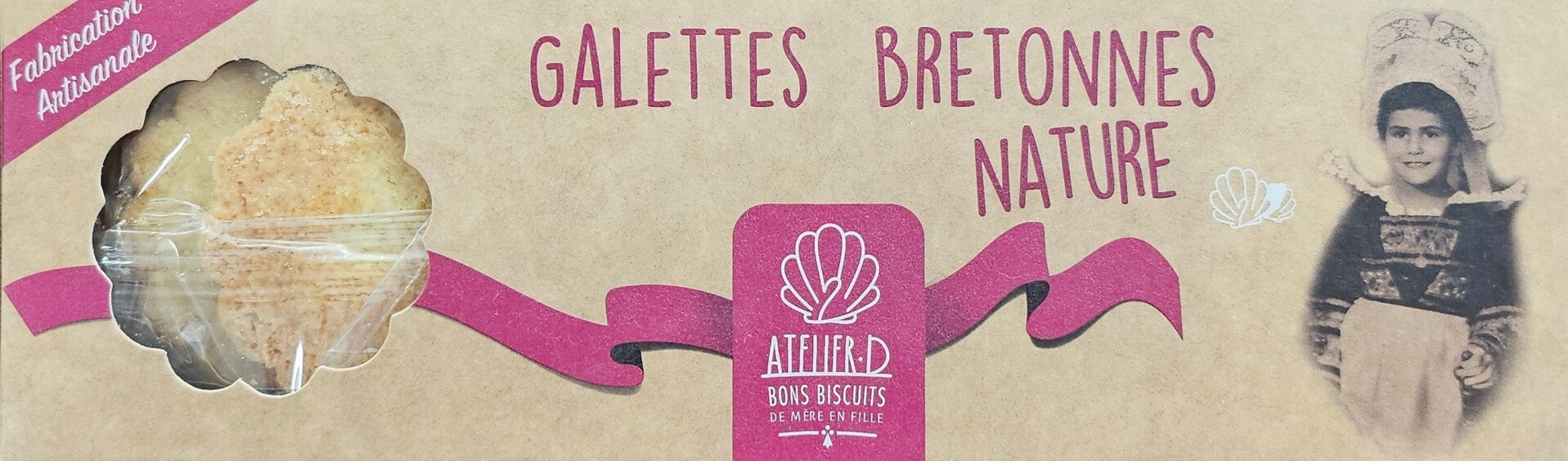 Galettes BRETONNE nature, Biscuiterie ATELIER D, 120g