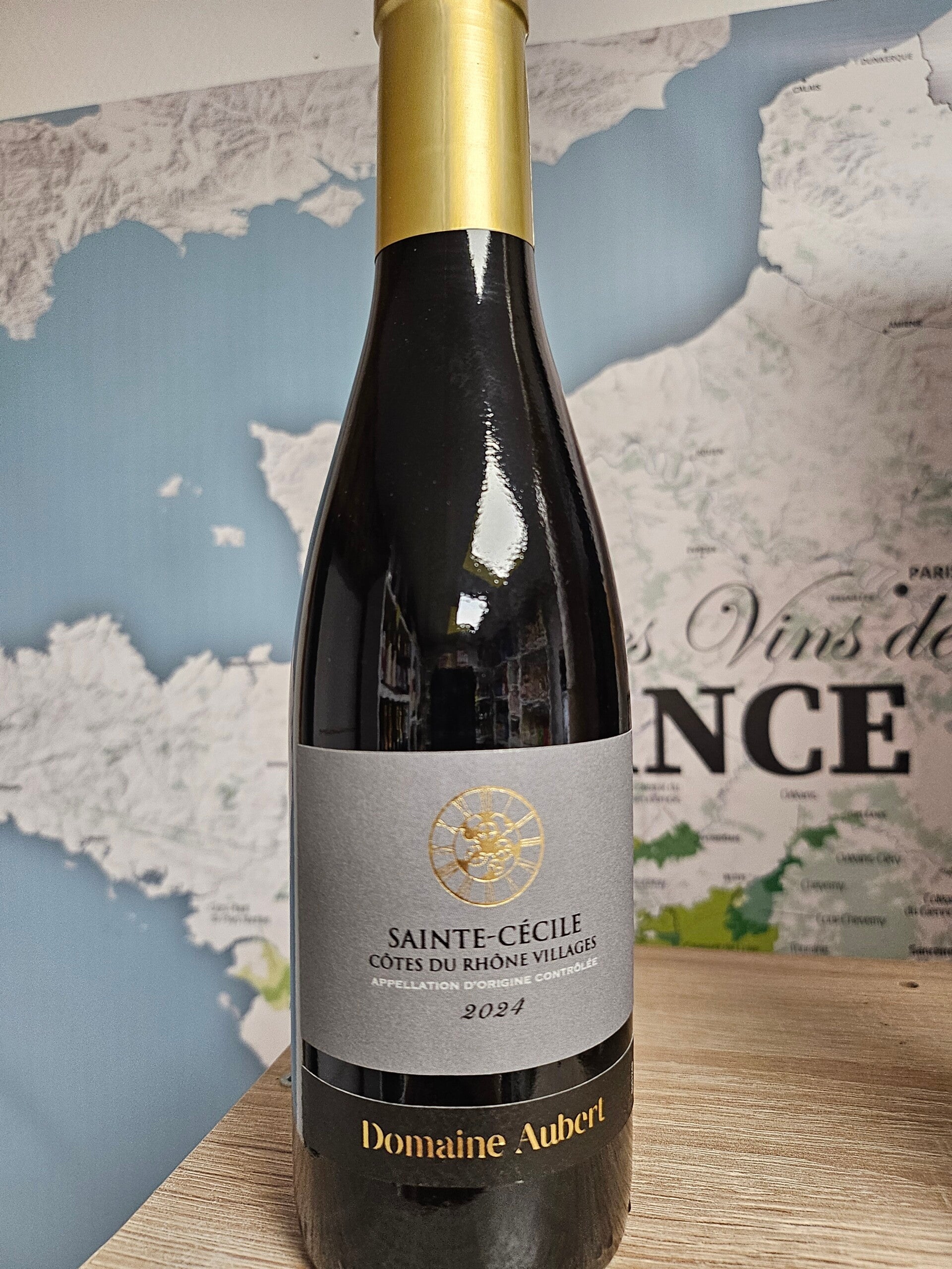 Vin rouge Sainte-Cécile 2024, AOC CÔTES DU RHÔNE VILLAGE, domaine AUBERT, 37,5cl  14,5%VOL