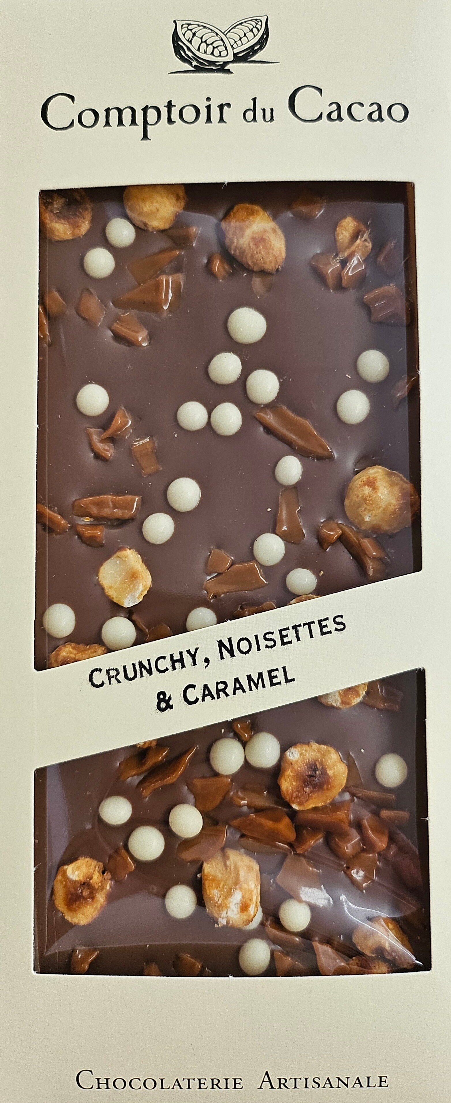 Tablette 90g, lait crunchy, COMPTOIR DU CACAO