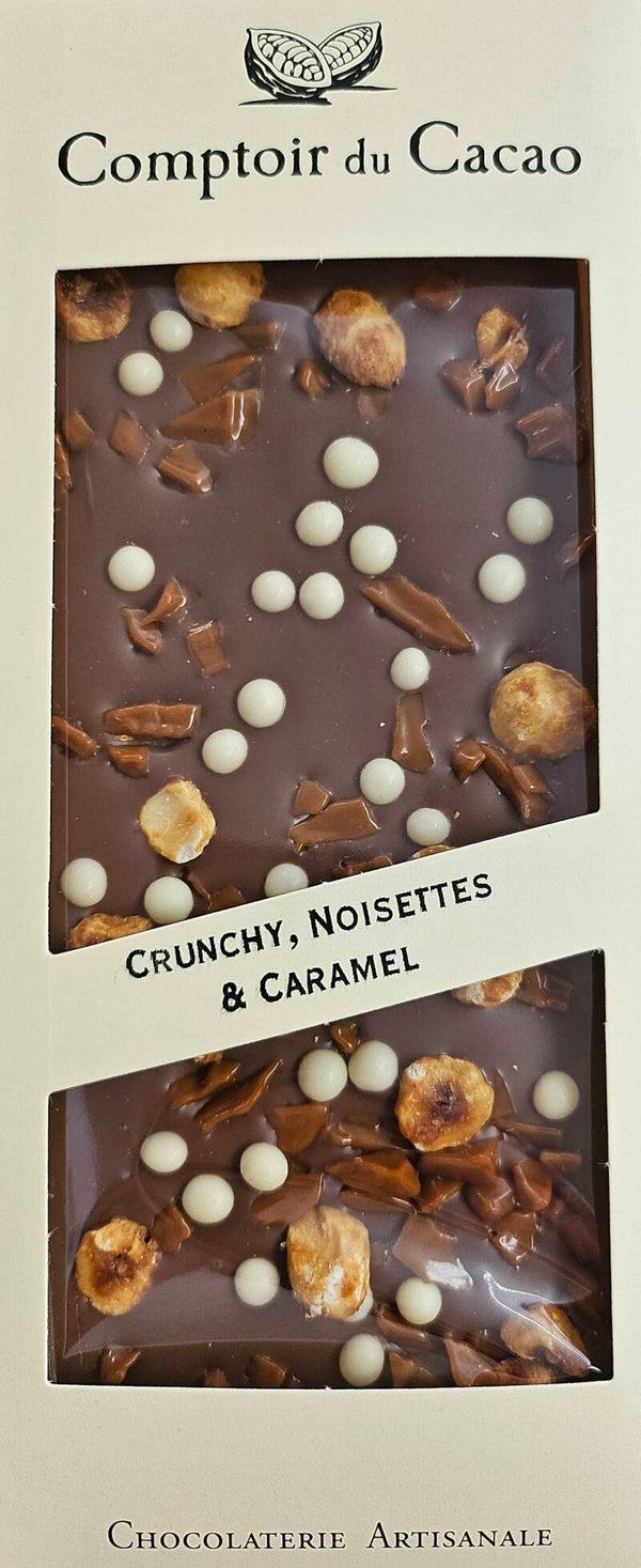 Tablette 90g, lait crunchy, COMPTOIR DU CACAO