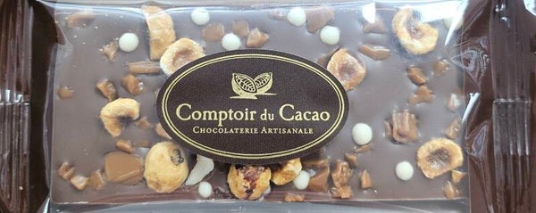 Tablette lait crunchy noisette caramel, COMPTOIR DU CACAO, 40g