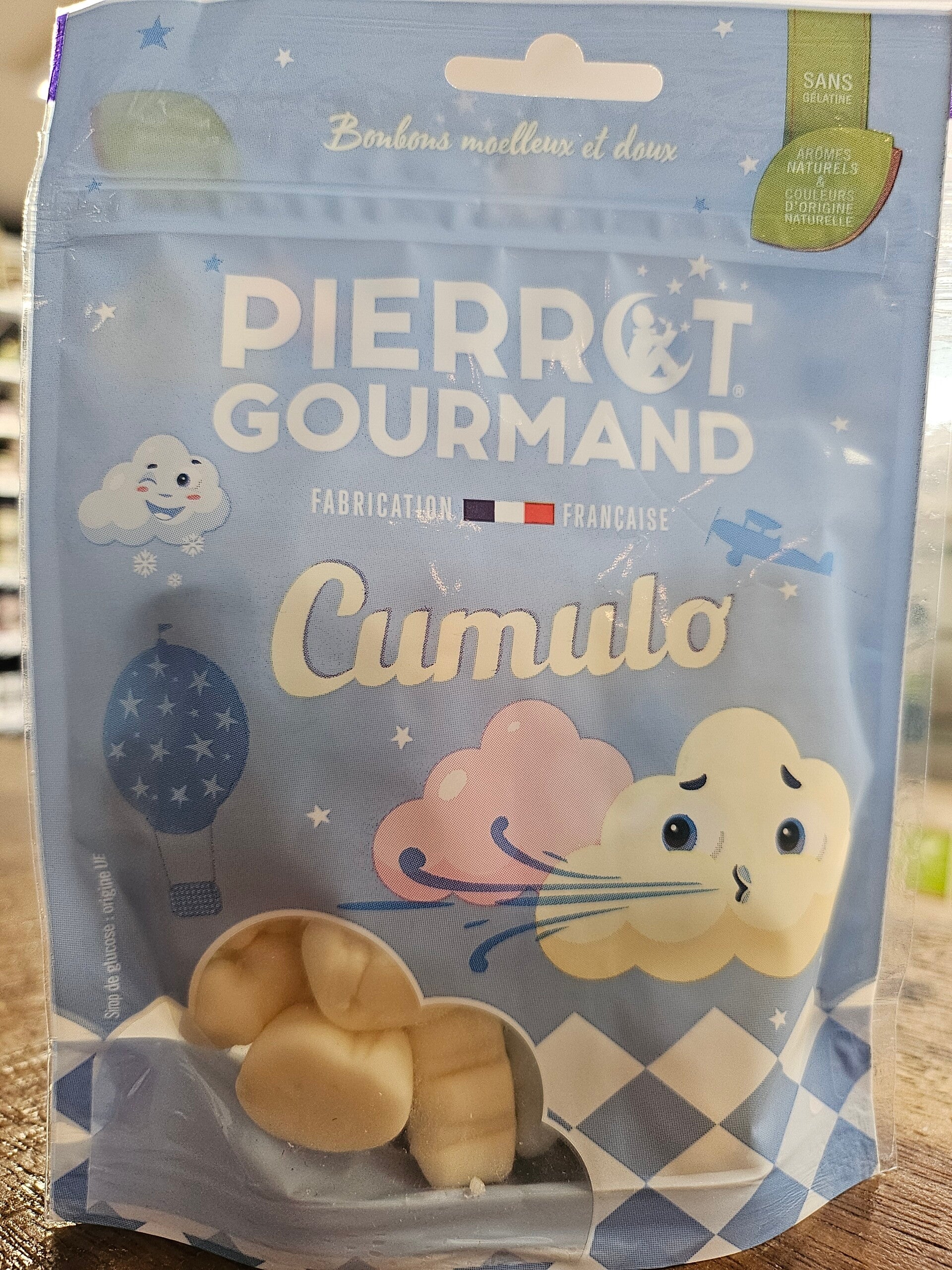 Bonbon CUMULO, PIERROT GOURMAND, fabrication Française, sans gélatine, arômes naturels, 80g