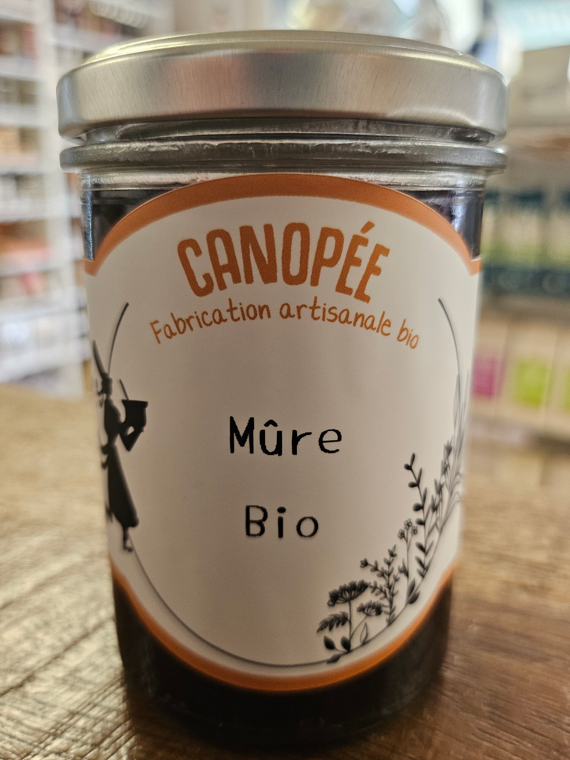 Confiture de Mûre Bio, CANOPÉE fabrication artisanale, bio et Bretonne, 250g