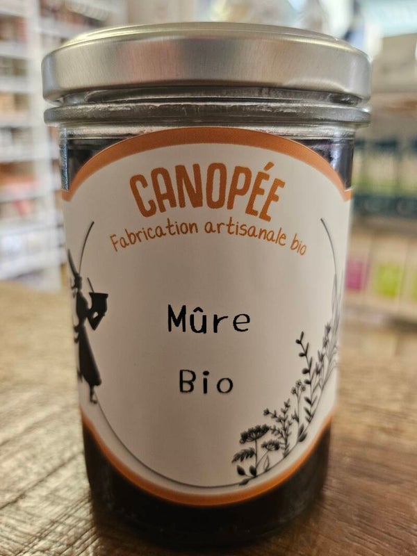 Confiture de Mûre Bio, CANOPÉE fabrication artisanale, bio et Bretonne, 250g