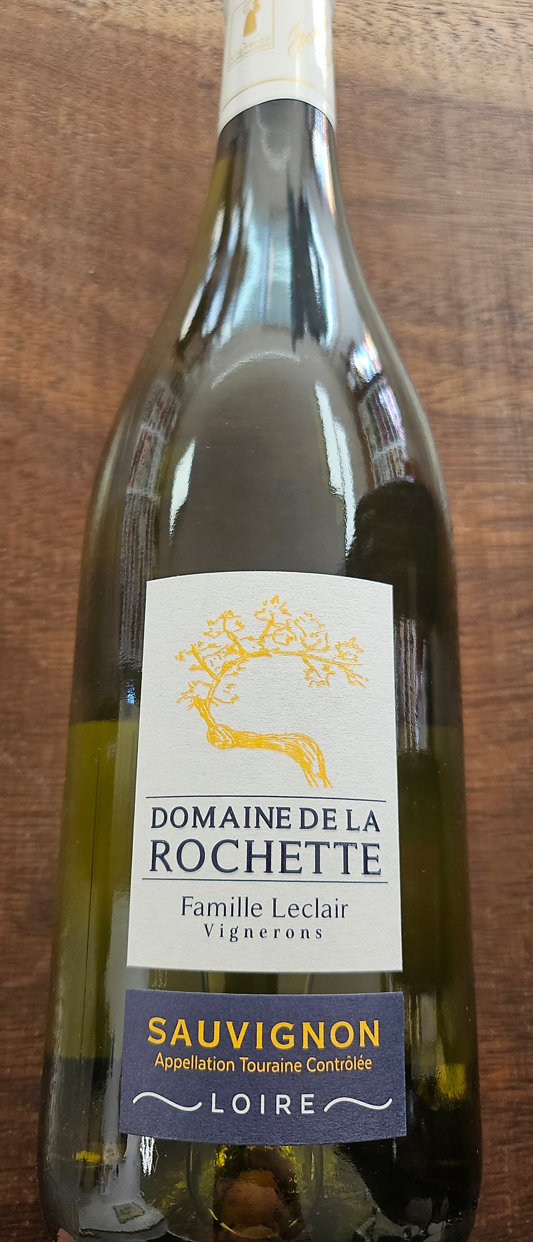 Vin blanc Sauvignon, Domaine de la ROCHETTE, Famille LECLAIR, TOURAINE AOC 2024, récoltant, 75 cl   12%vol