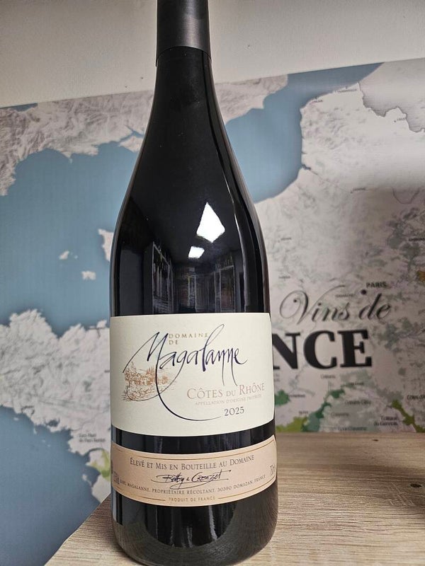 Vin rouge Domaine de Magalanne, AOP CÔTES DU RHÔNE 2025, récoltant, 75cl  13,5% vol