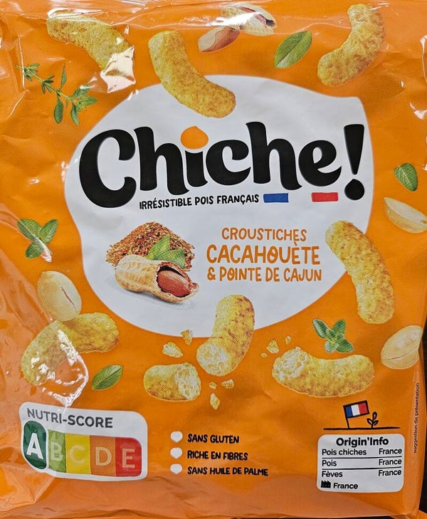 CHICHE, Croustiches Cacahouète et pointe de Cajun, sans gluten, nutri-score A, 70g