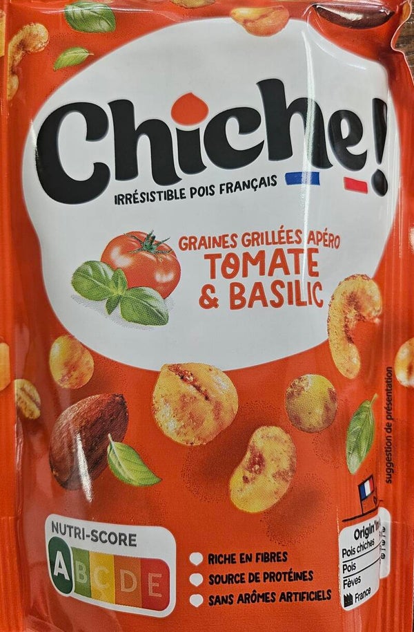 CHICHE, graines apéro Tomate et basilic, nutri-score A, 90g