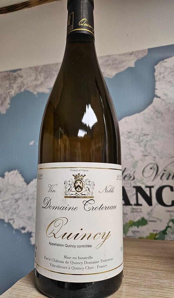 Vin blanc QUINCY AOC 2023, Domaine Crotereau, récoltant, mise en bouteille au domaine, 75cl  14%vol