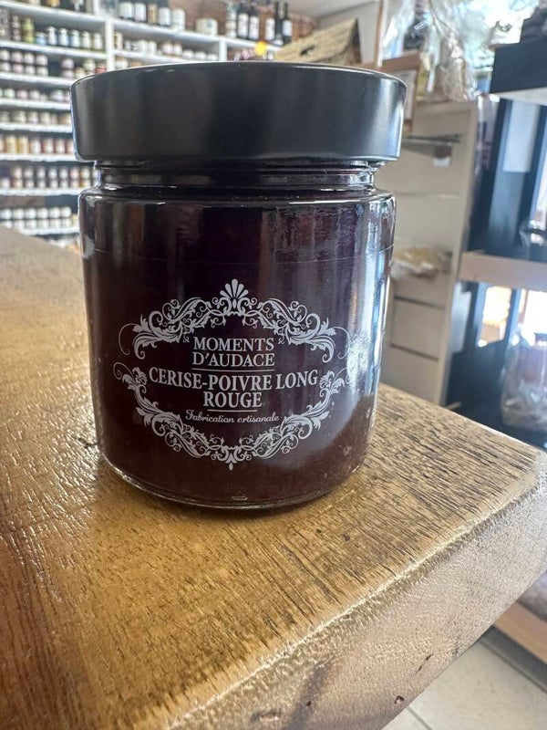 Confiture cerise poivre long rouge
