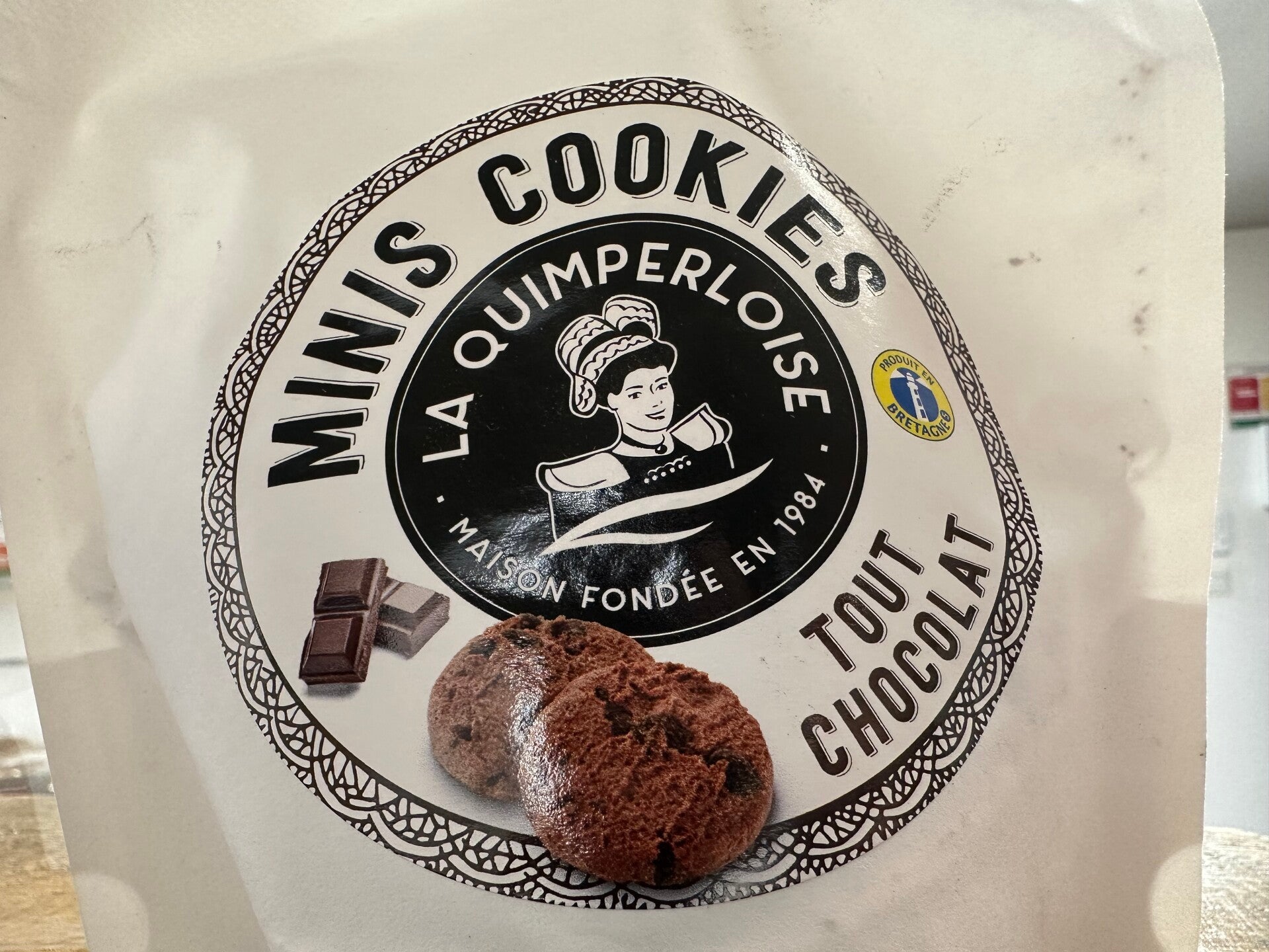 Minis cookies tout chocolat