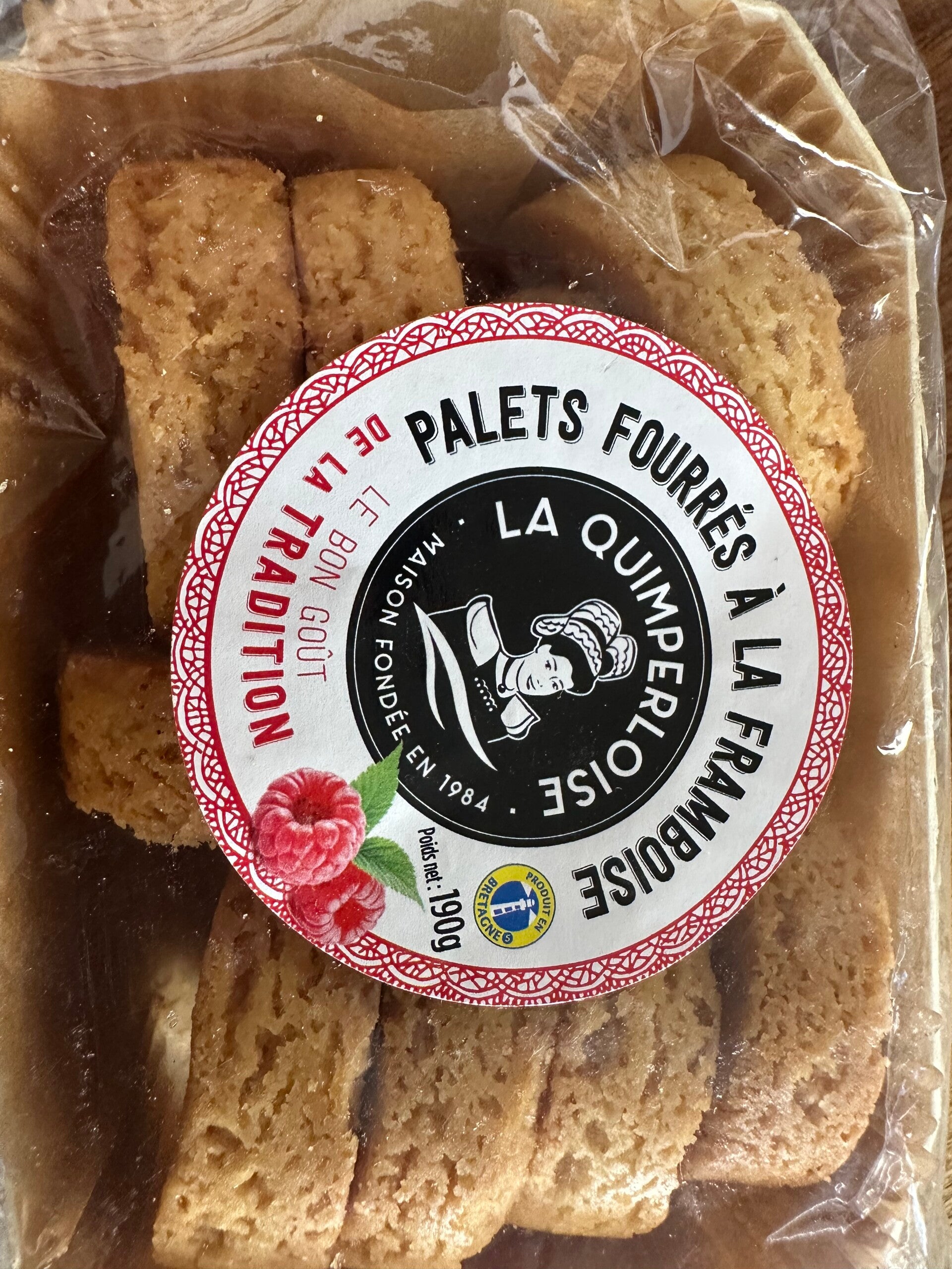 Palets fourrés à la framboise breton