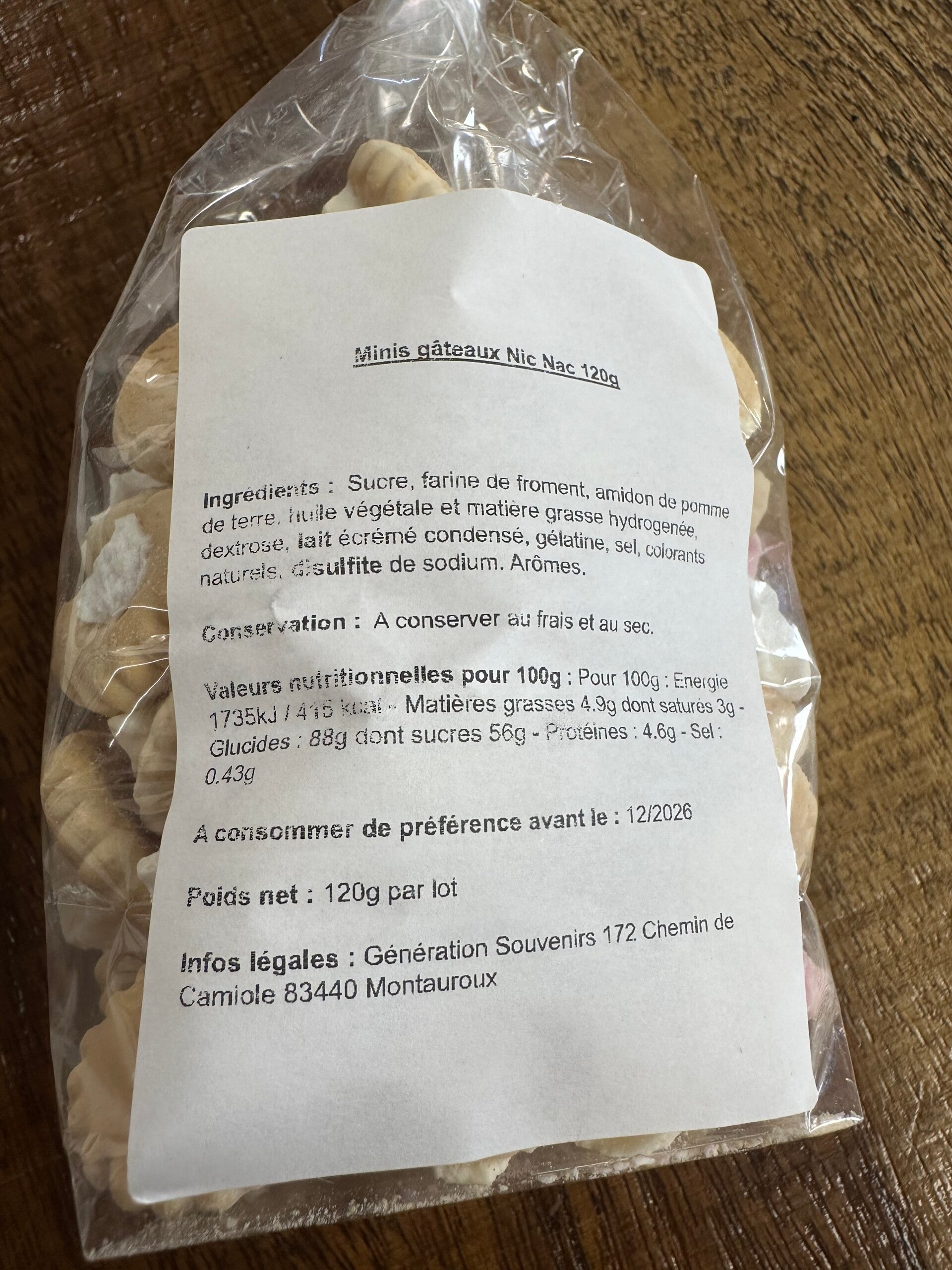 Mini gâteaux nic nac