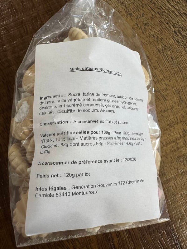 Mini gâteaux nic nac