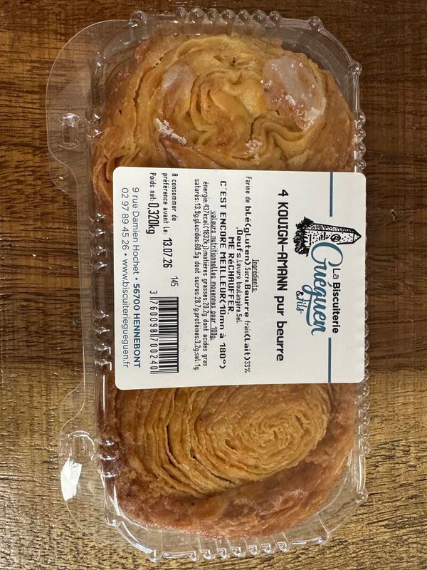 4 kouign-amann pur beurre, BISCUITERIE GUEGUEN 320g