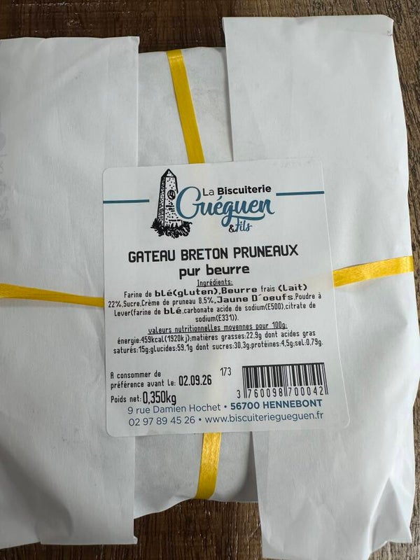 Gâteau breton pruneaux pur beurre