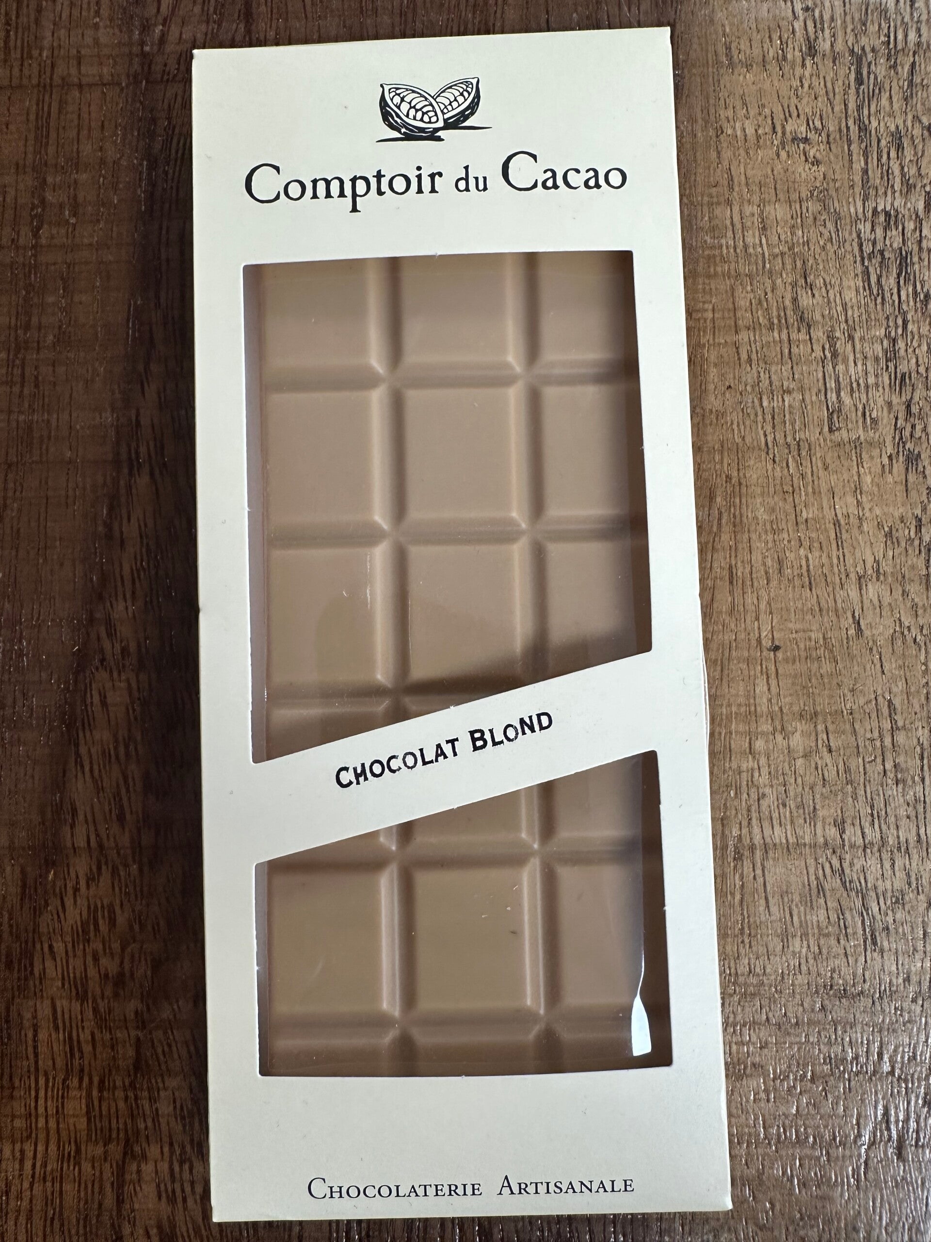 Tablette chocolat blond, COMPTOIR DU CACAO, 90g