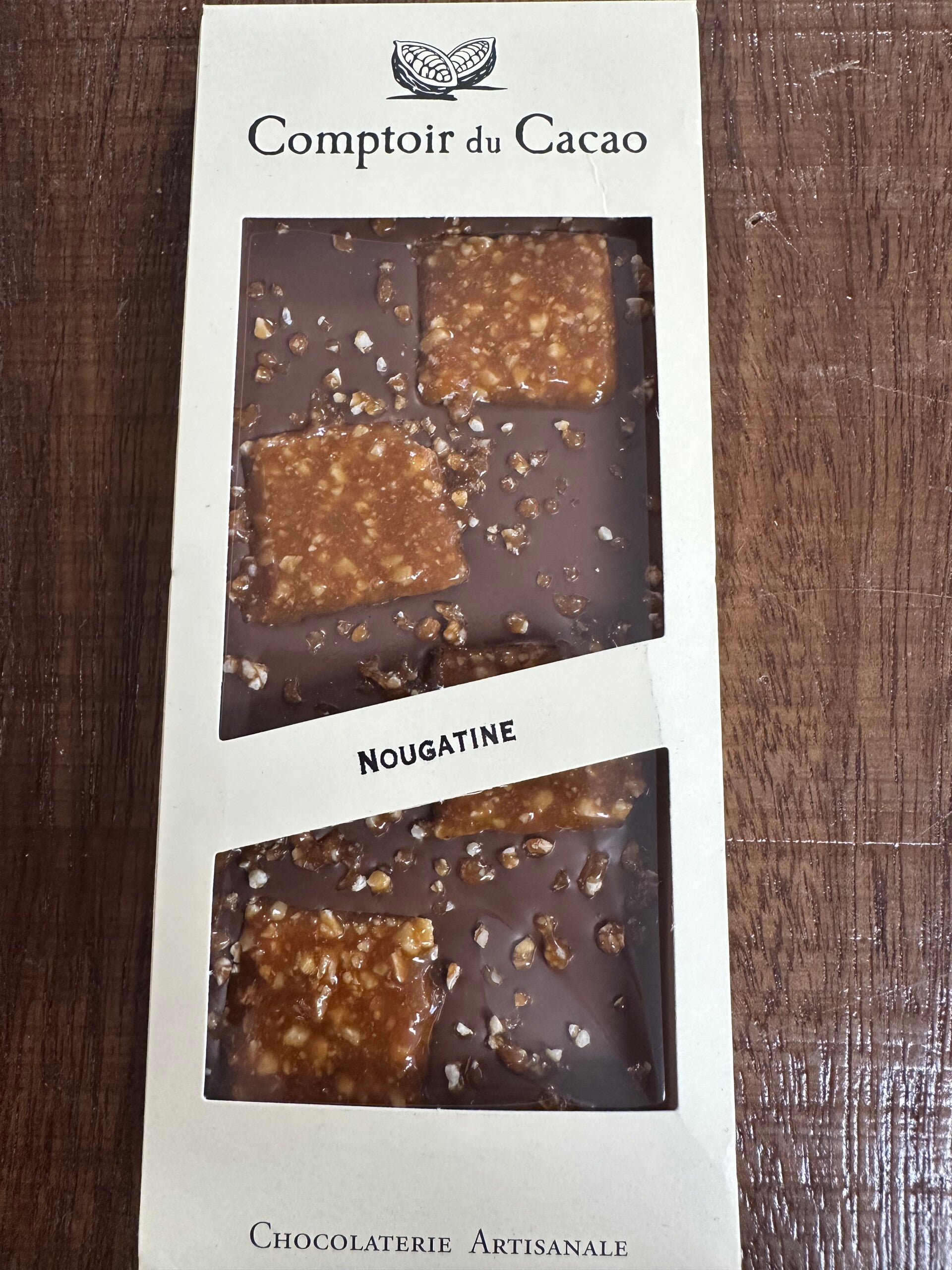 Tablette lait nougatine, COMPTOIR DU CACAO, 90g