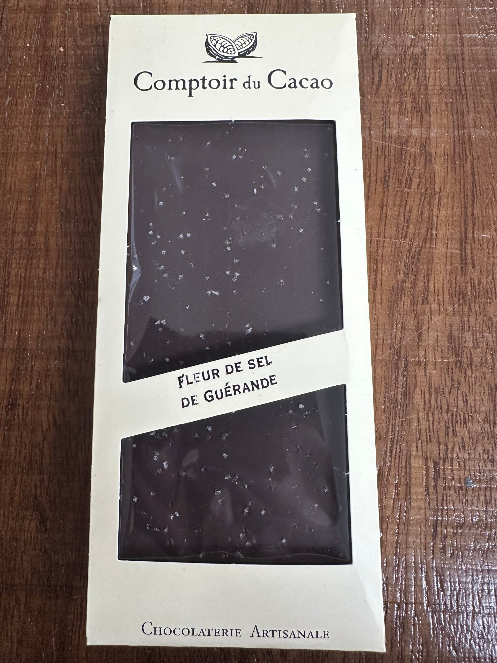 Tablette noire fleur de sel, COMPTOIR DU CACAO, 90g