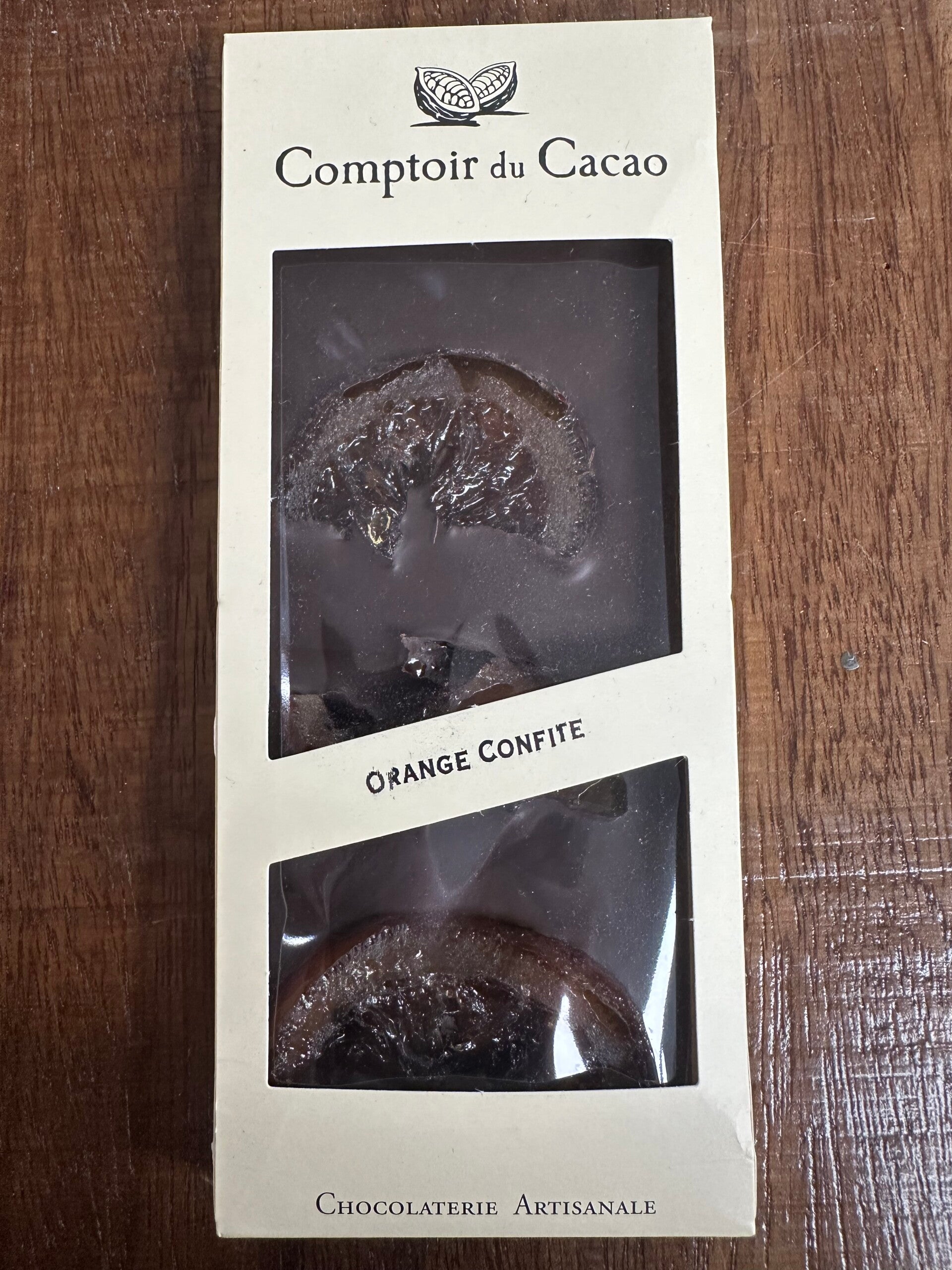 Tablette noire orange confite, COMPTOIR DU CACAO, 90g