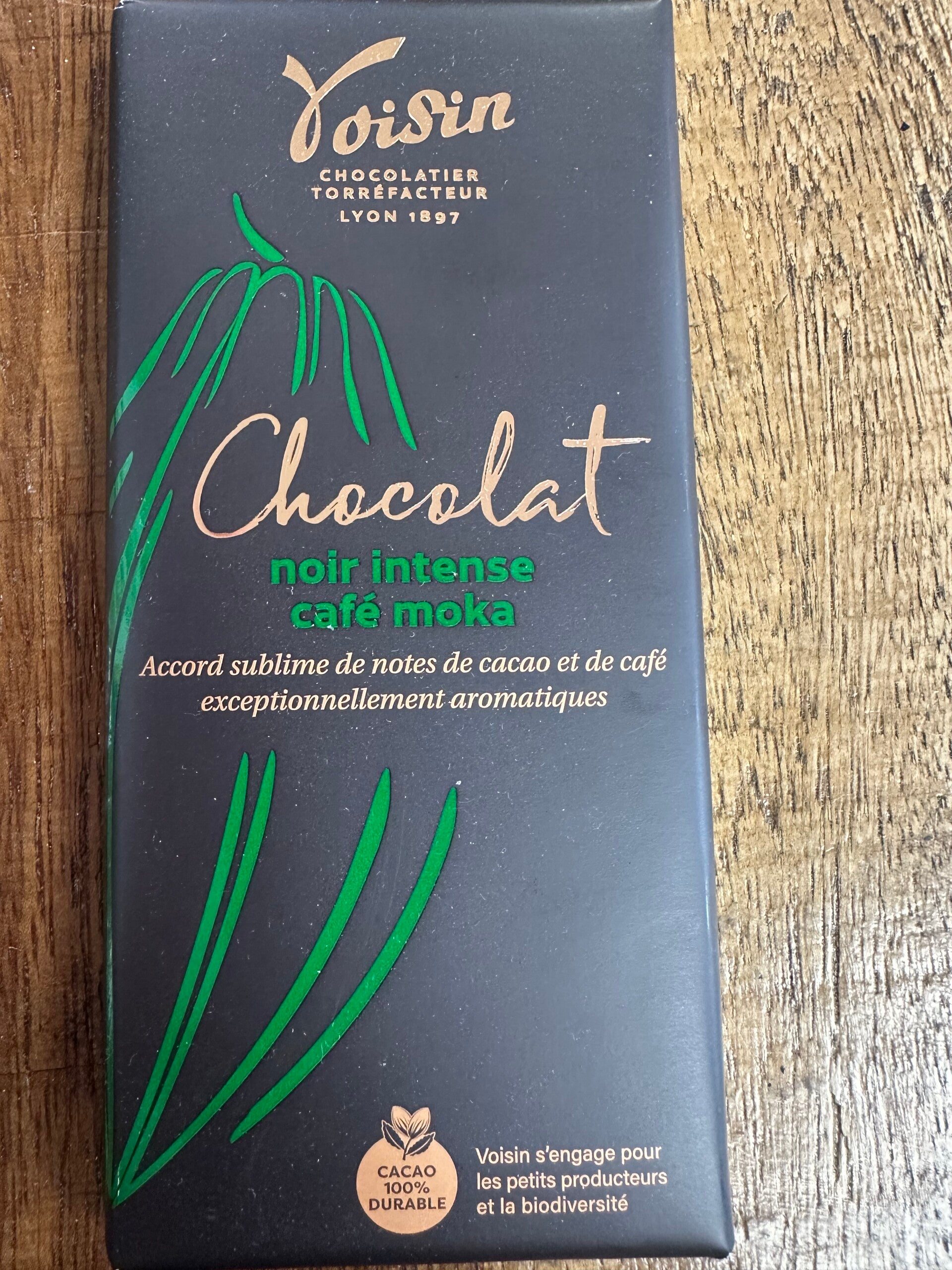 Tablette noir intense café moka