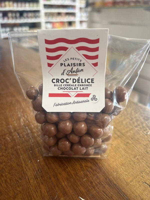 Croc’délice, bille céréale enrobée chocolat lait