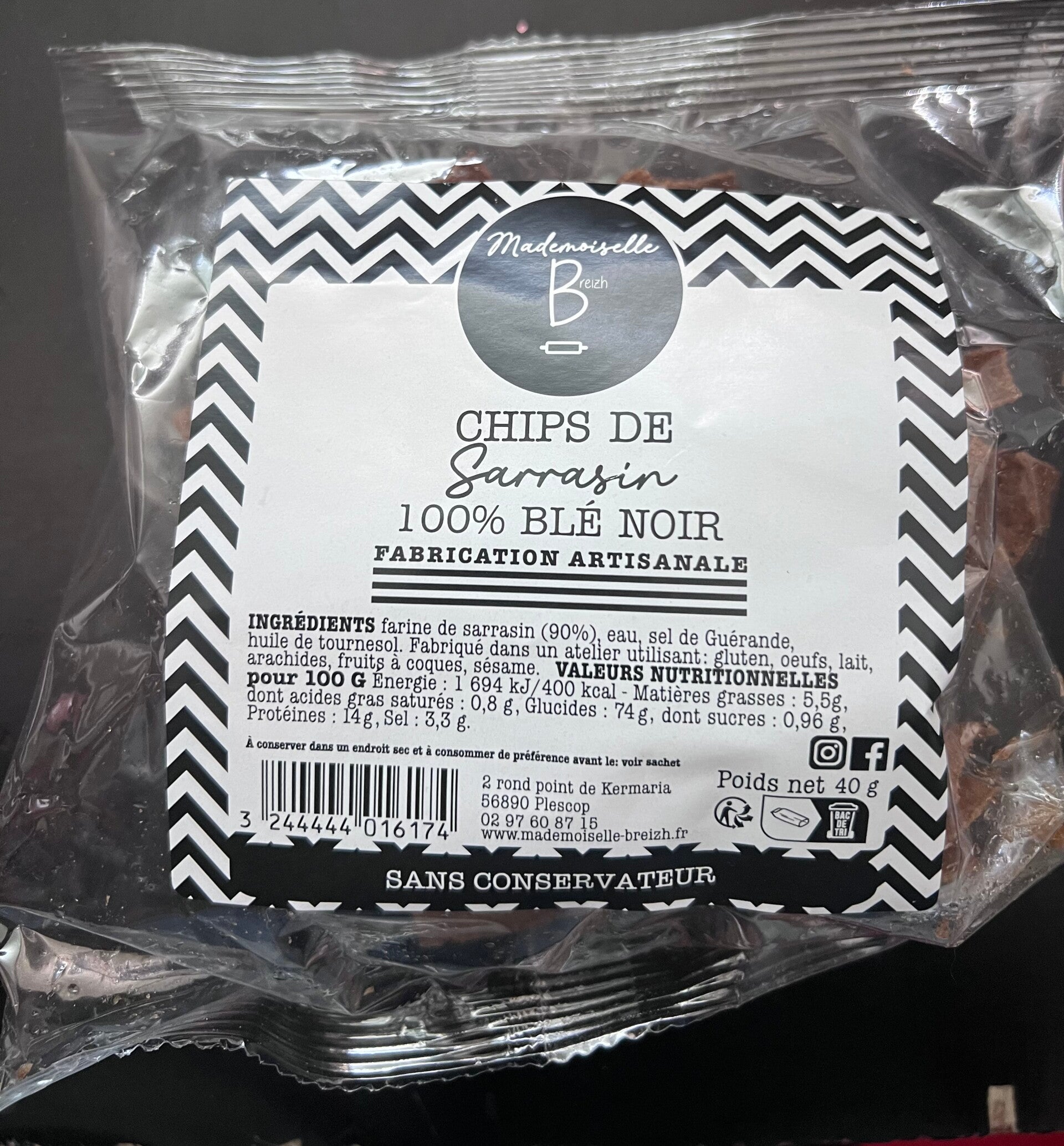 Chips de Sarrasin 100% blé noir