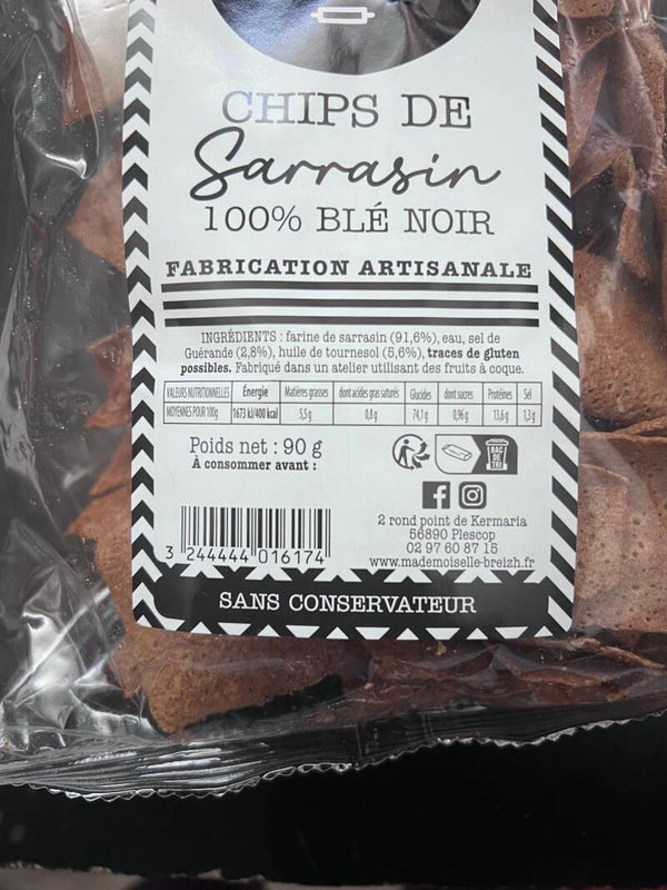 Chips de sarrasin 100% blé noir