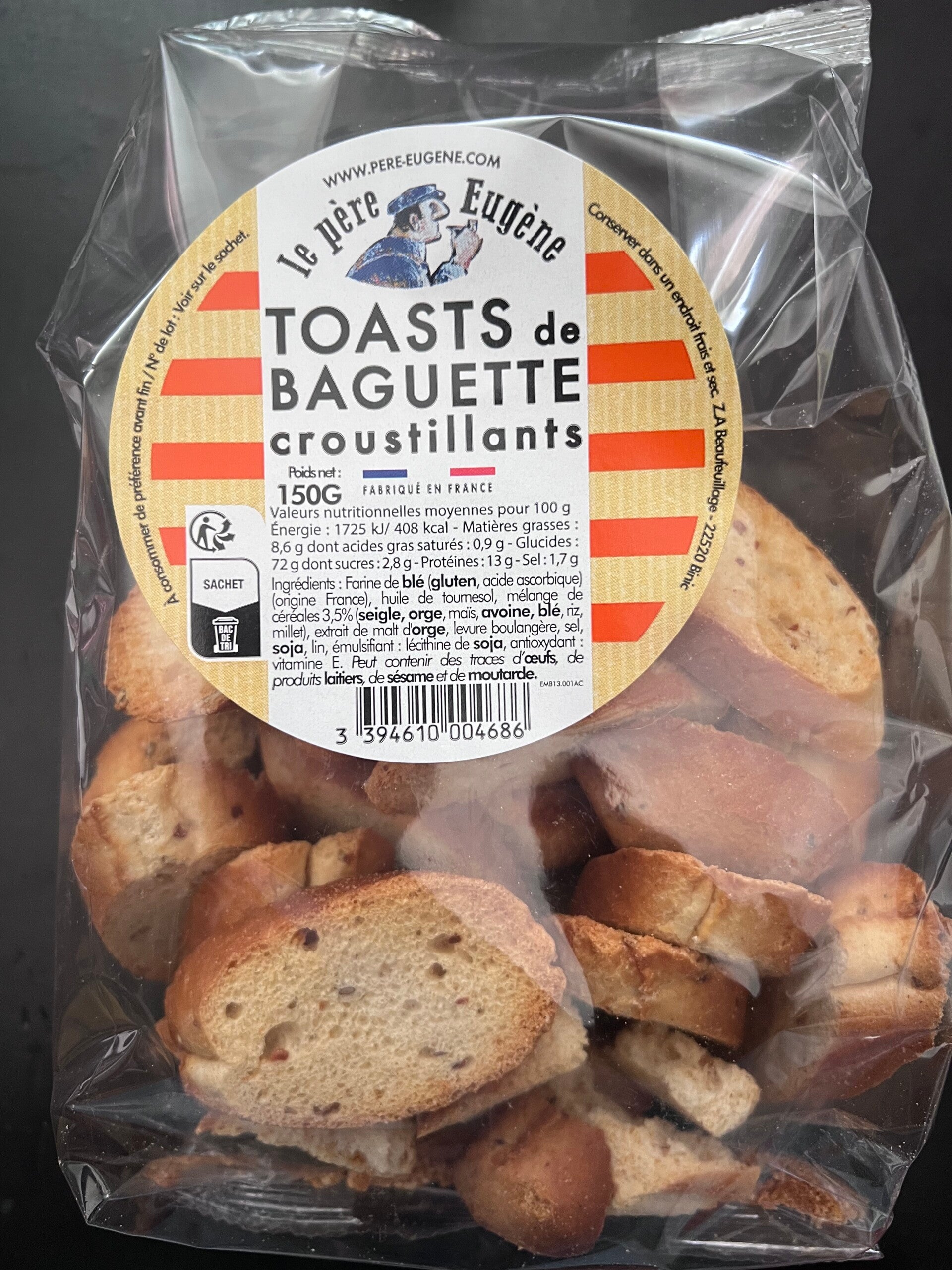 Toasts de baguette croustillantes