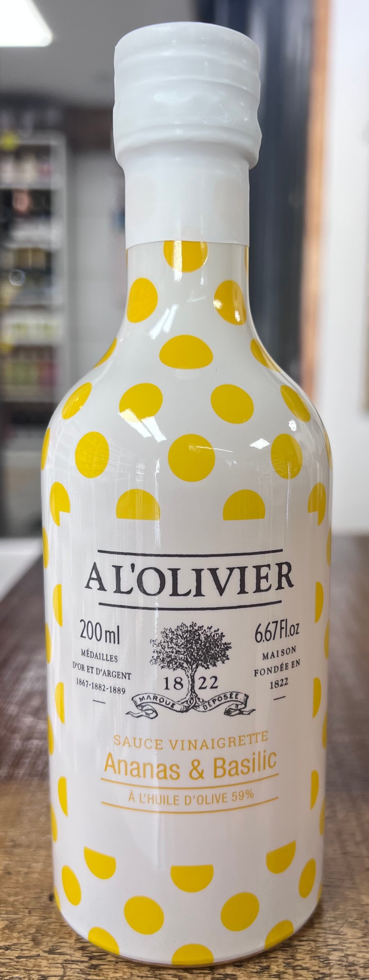 Sauce vinaigrette ananas et basilic