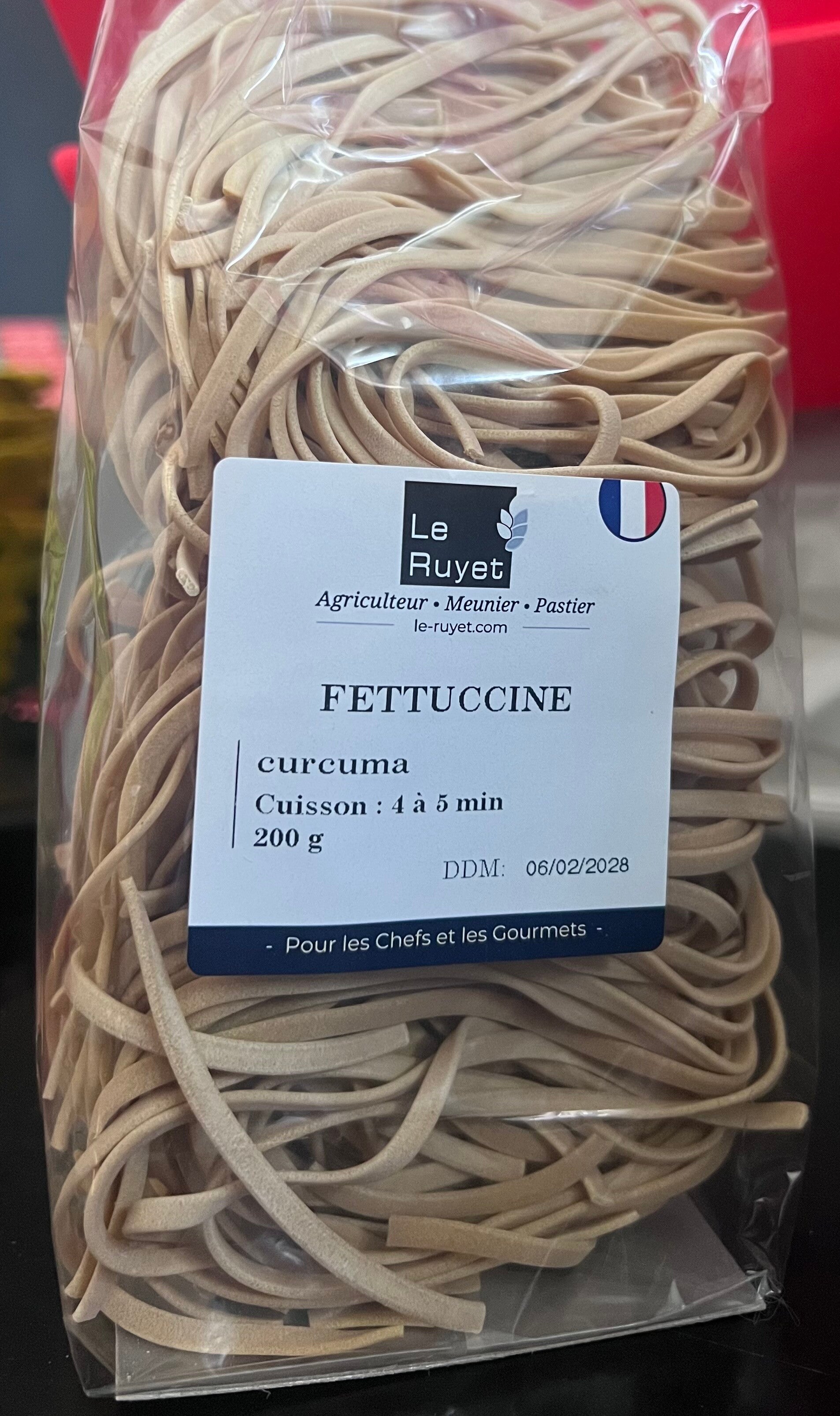 Pâtes Fettuccine curcuma