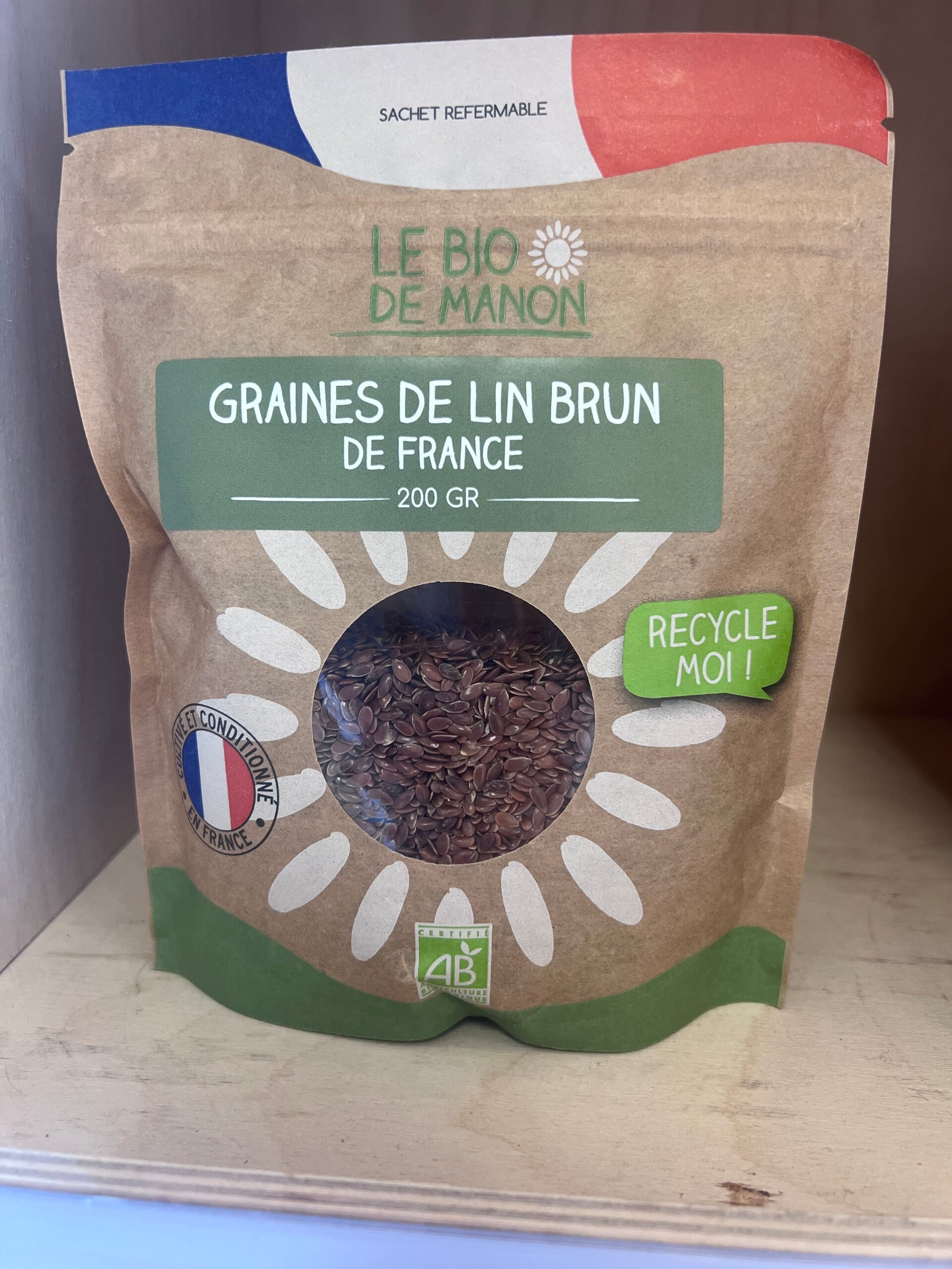 Graines de lin brun de France