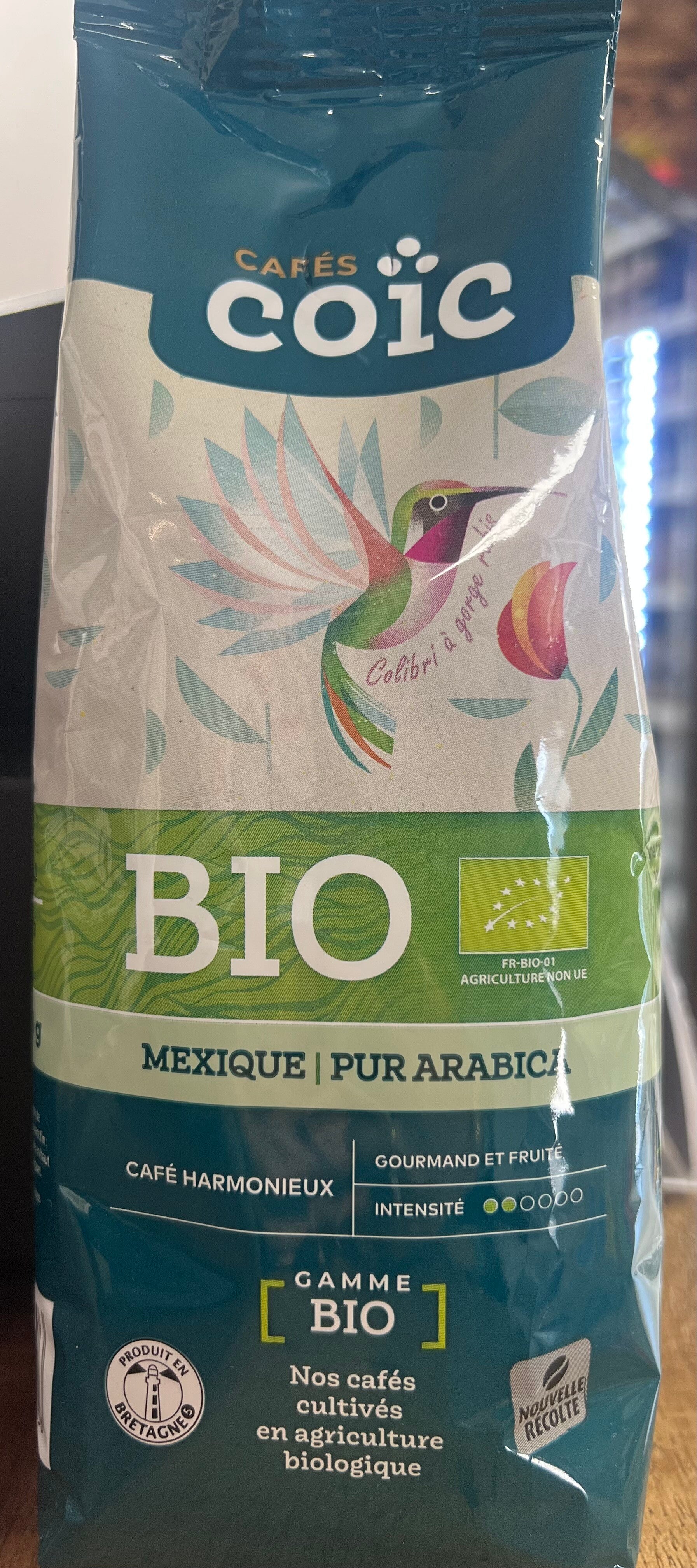 Café COÏC bio moulu Mexique pur arabica, 250g