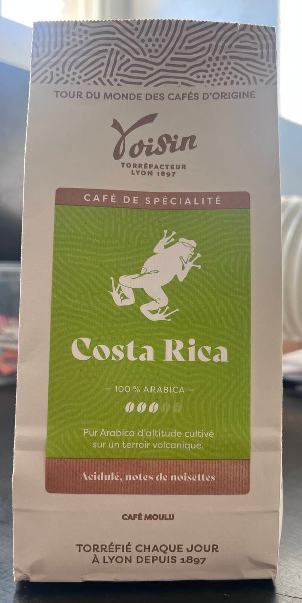 Café VOISIN, moulu Costa Rica, 100% Arabica, 250g
