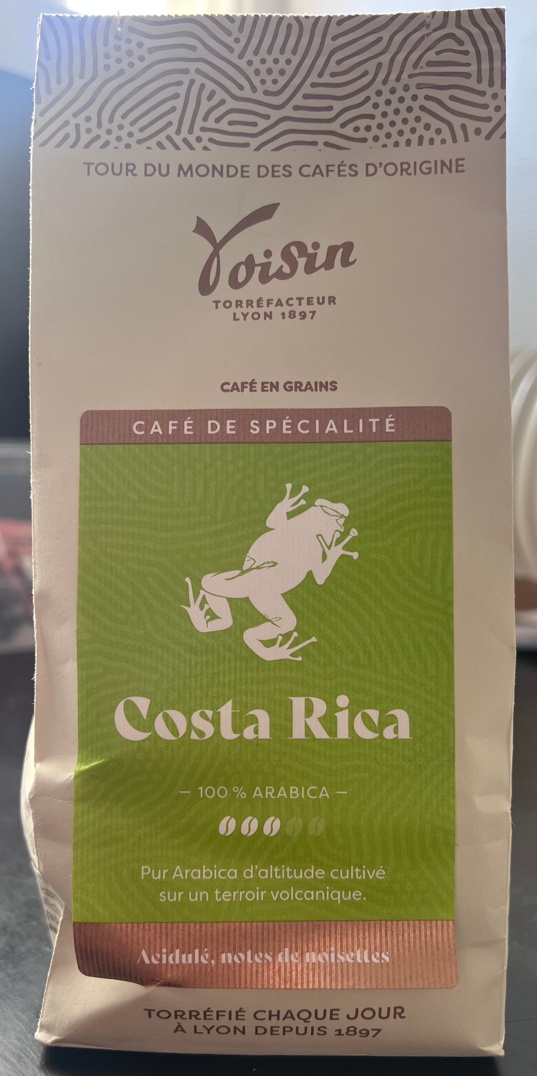 Café VOISIN grains Costa Rica, 100% ARABICA, 250g