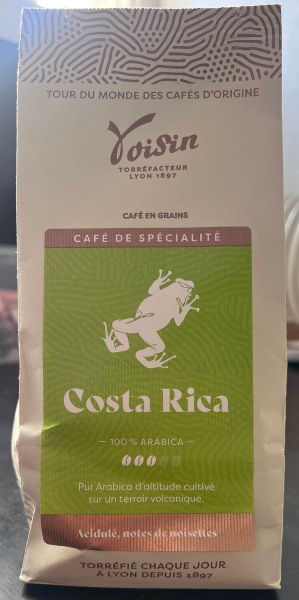 Café VOISIN grains Costa Rica, 100% ARABICA, 250g