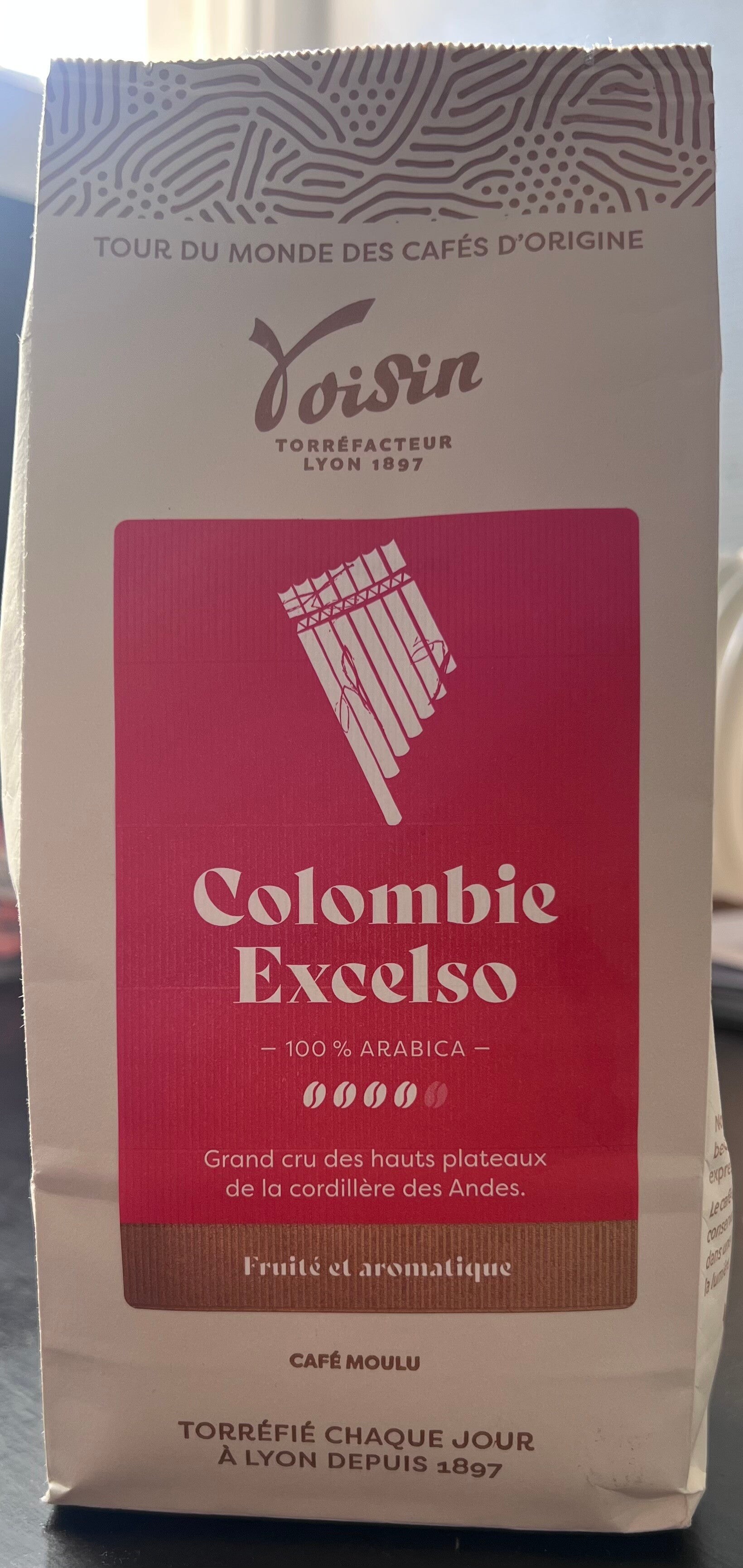 Café VOISIN, moulu Colombie Excelso, 100% Arabica, 250g